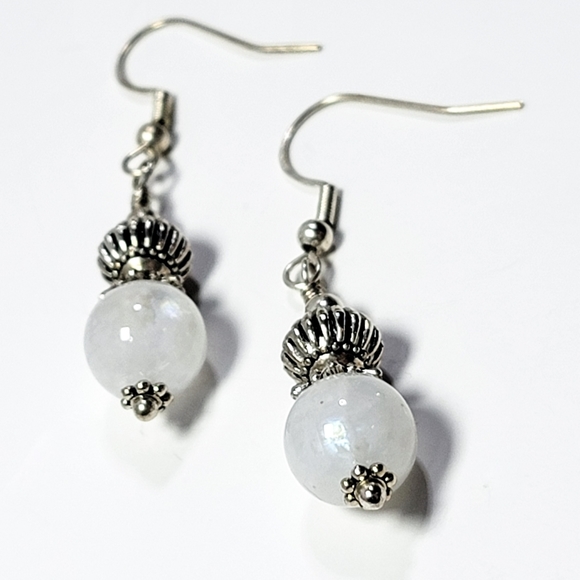 Moonstone Drop Earrings - Picture 9 of 11